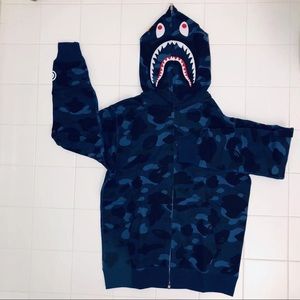 Bape blue camo hoodie